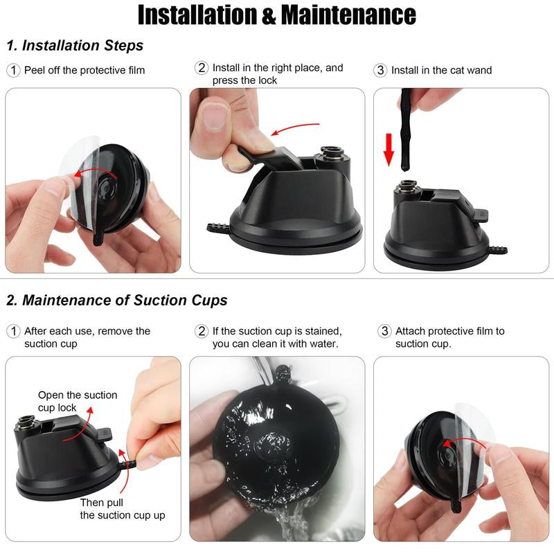 2 Wands with Base &2 Wands with 6 Feather Interactive Cat Toy Set