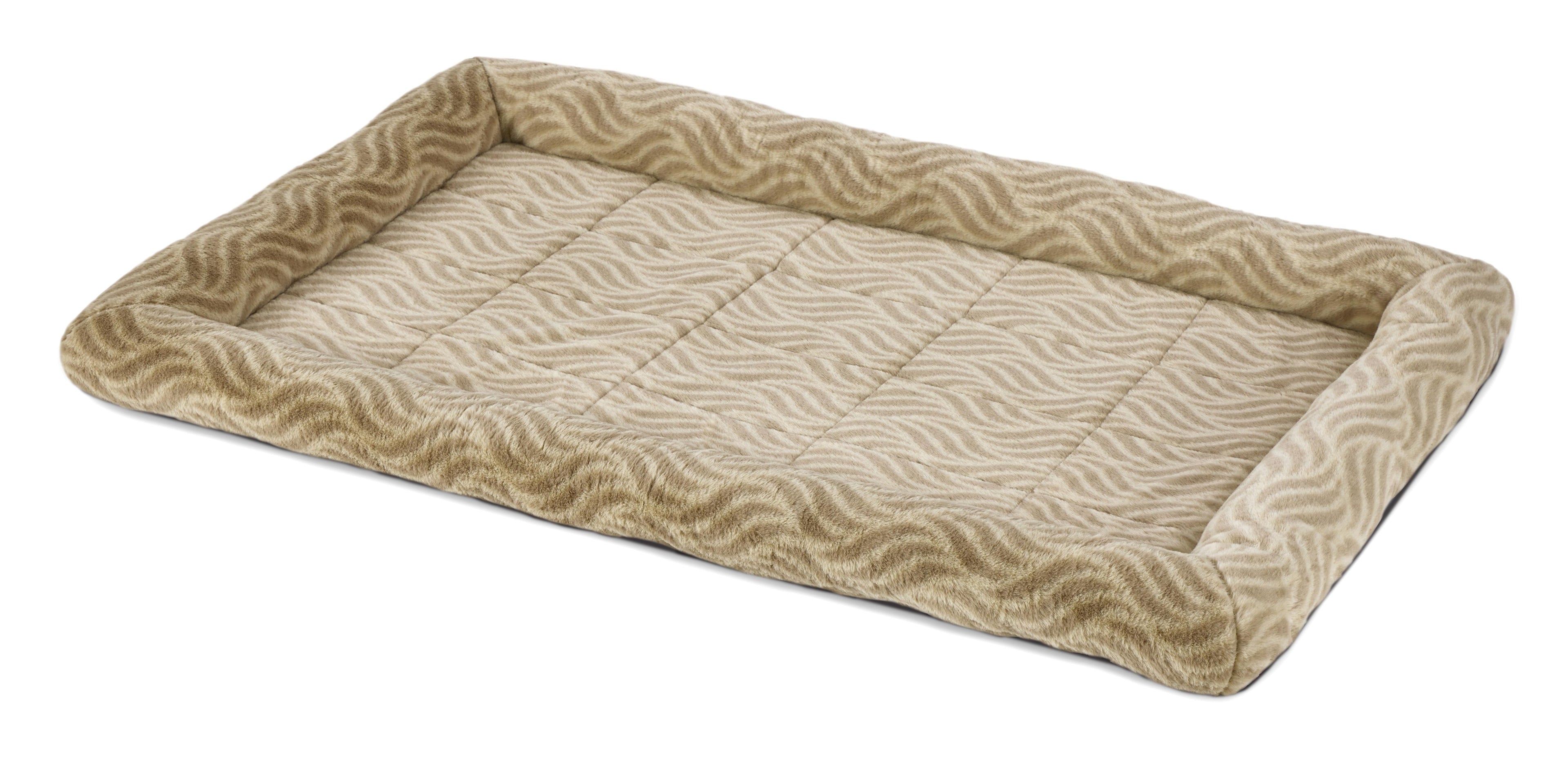 48Inch Tan Wave Pet Bed for Extra Large Dog/Cat with Slip Resist Bottom